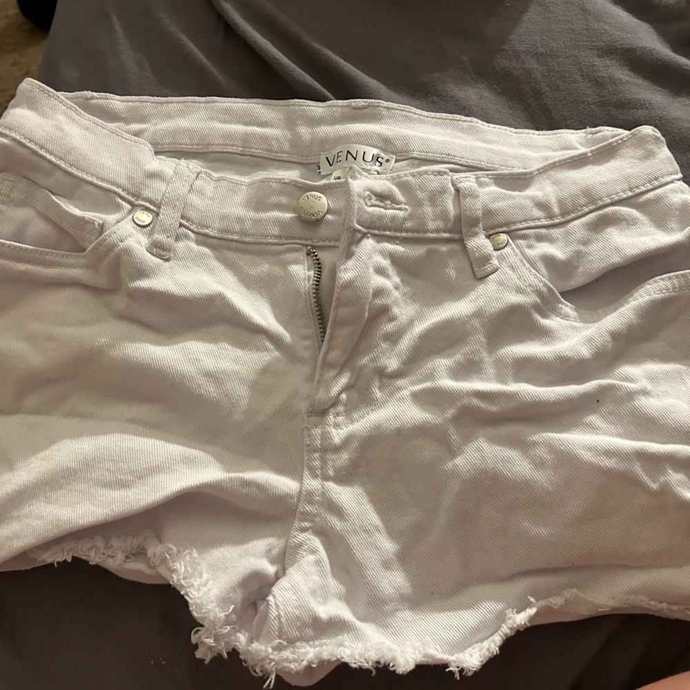 small white jean shorts